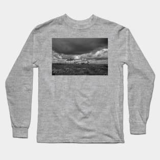 Rocky Island, Seaton Sluice - Monochrome Long Sleeve T-Shirt